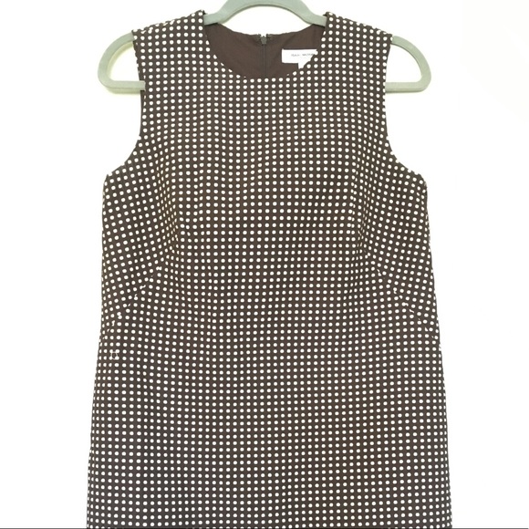 Isaac Mizrahi Brown & Cream Print Shift Dress - Picture 7 of 8